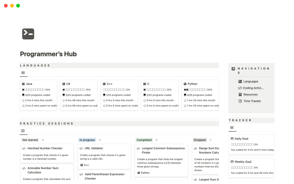 notion programming template 9 აპლიკაცია პროდუქტიულობის გასაზრდელად